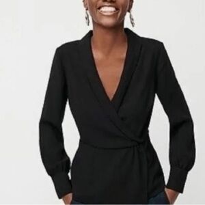 J.Crew Drapey Faux-Wrap Top
